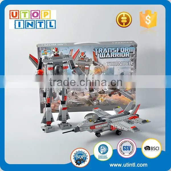 New Cheap Kids ABS Plastic Children Yellow Building Block Robot Toy photo-3