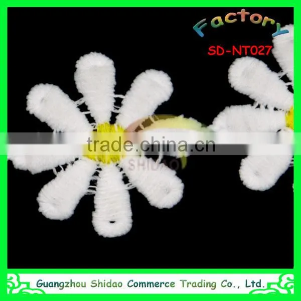 New Design Fashion Flowers Water Soluble African Poly Milky Guipure Lace Trim photo-2