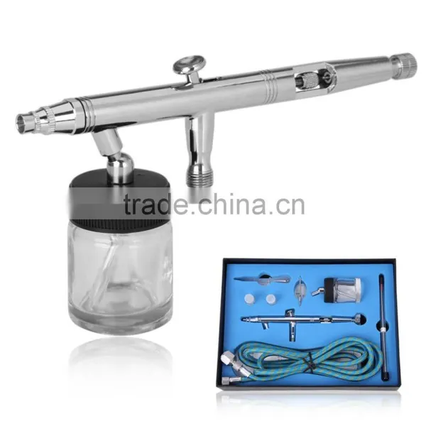 0.3+ 0.5+ 0.8mm Dual Action Body Paint Cake Nail Makeup Airbrush Temporary Tattoo Kit AS-31 photo-4