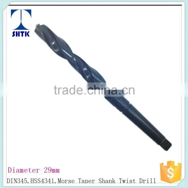 HSS 4341 Black Finished, Dia 25mm, Taper Shank Twist Drill Bit
