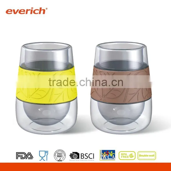 Everich Customized Double Wall Glass Water Bottle With Silicone Sleeve photo-2