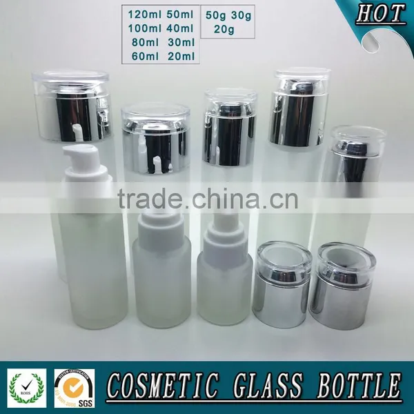Fosted Glass Cosmetic Bottles and Jars photo-2