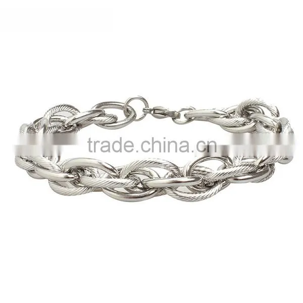 Kindy Jewelry JCB0235 Latest Design Natural Color Stainless Steel Bracelet Hand Chain for Men Supplier's Choice photo-2