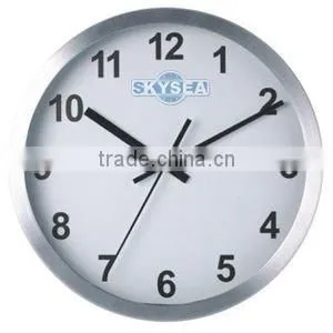 8 Inch Metal Decorative Wall Mounted Clock, Round Clock Design
