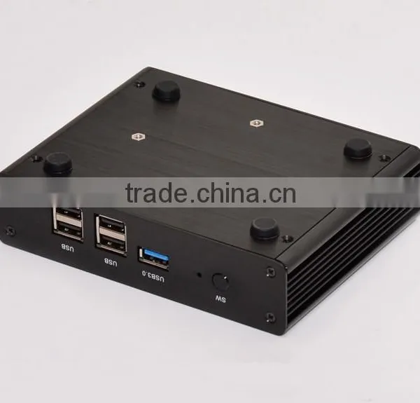 Aluminum Case Material and USB External Interface HTPC/small Desktop Computer /fanless Pc, Windows7 TV Box With 4G RAM, 128 SSD photo-3