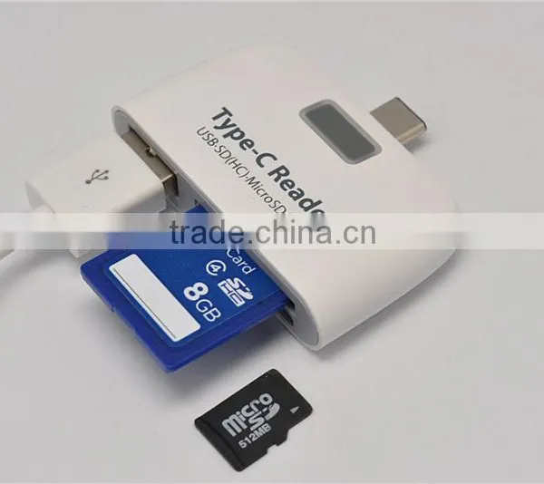 USB 3.1 Type C OTG USB TF SD MMC Micro USB Charging Card Reader COMBO HUB Adapter Support Phone and PC photo-3