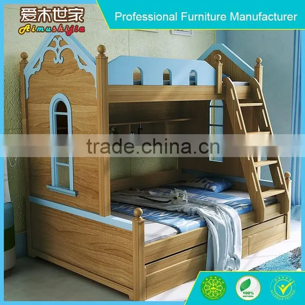 New Design High Quality Kids Wooden Bunk Bed