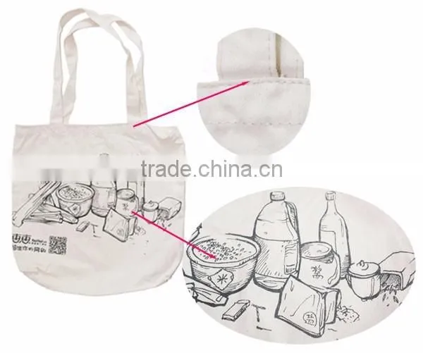 Reusable 100% Cotton Shopping Bag Customers' Design Printing Acceptable China Cheap Shoulder Bags photo-3