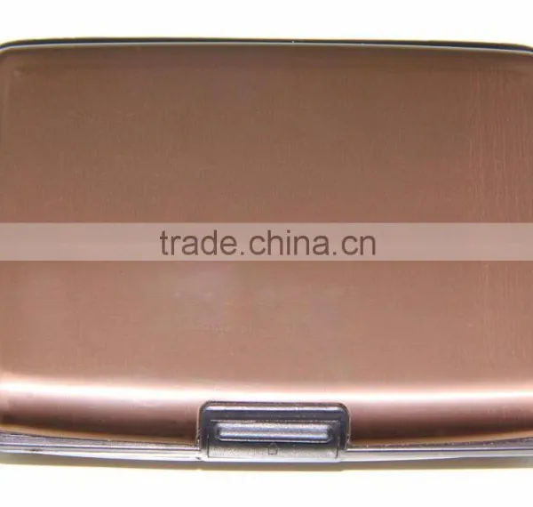 Luckiplus Inventory RFID Blocking Aluminum Credit Card Holder for Men & Women, Cool Slim Metal Busin Golder photo-3