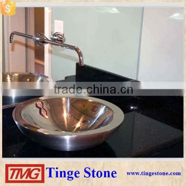 OEM Good Quality Black Galaxy Granite Bathroom Top photo-2