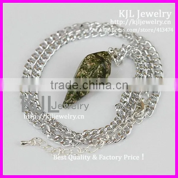 KJL-A0323 Pyramid Point Druzy Stone Necklace Jewelry,quartz Agate Semi-precious Stone Pendant Necklace