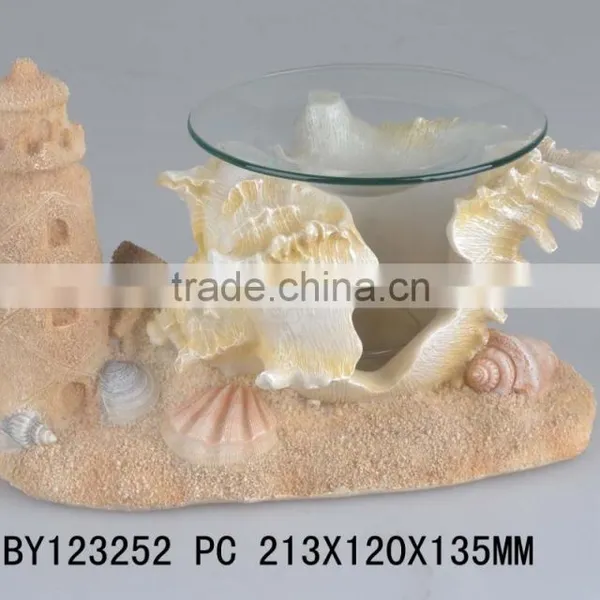 Tart Warmer Polyresin Wood Cut Dolphin Oil Burner photo-3