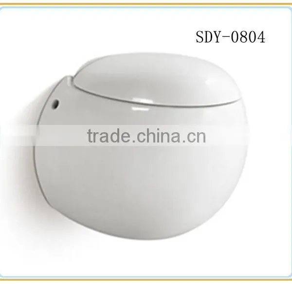 Sanitary Ware Wall Mounted wc Toilet Washdown Egg Shape Wall Hung Toilet Bowl