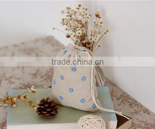 Cheap Linen Fabric Pouch,Linen Cosmetic Bags Wholesale photo-5