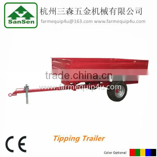 4000kgs Hydraulic Tipping Trailer , Farm Trailer for Tractor photo-2