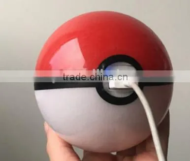 Pokeman Go Pro Power Bank,Cool Pokeman Ball Power Bank for Gernation 1-3 With Led Light 10000mah