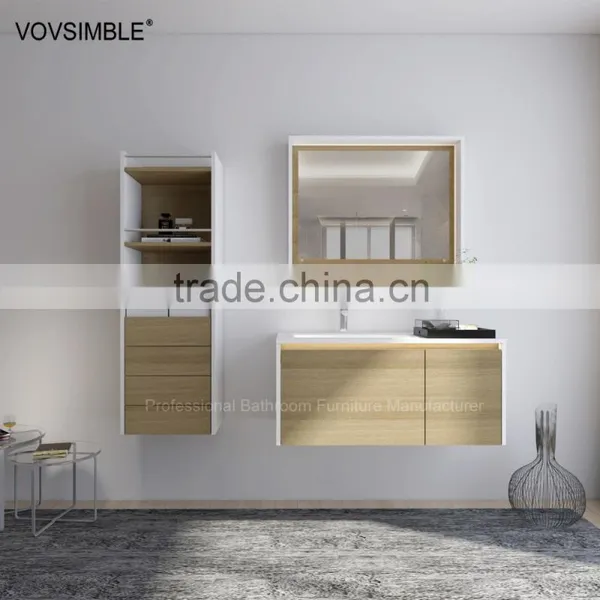 Wall Mounted Cabinet Double Sink Modern European Design Bathroom Cabinets photo-3