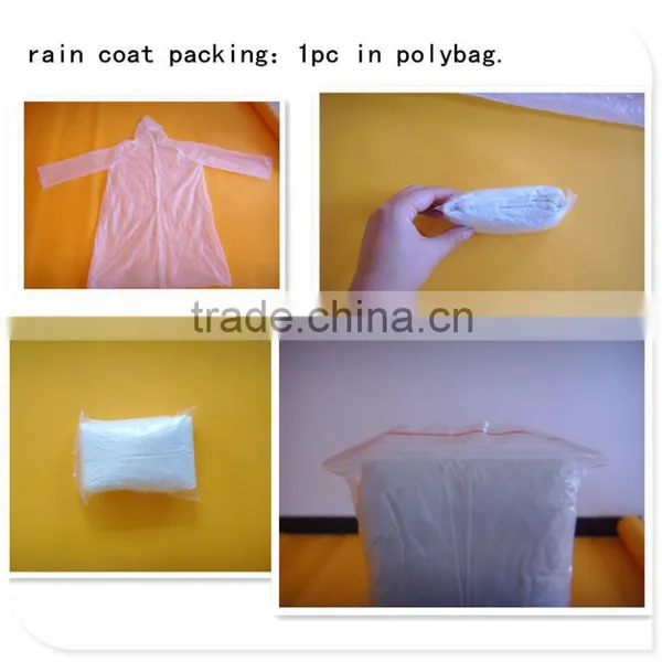 Lightweight Outdoor PE Raincoat Poncho - Milk photo-5