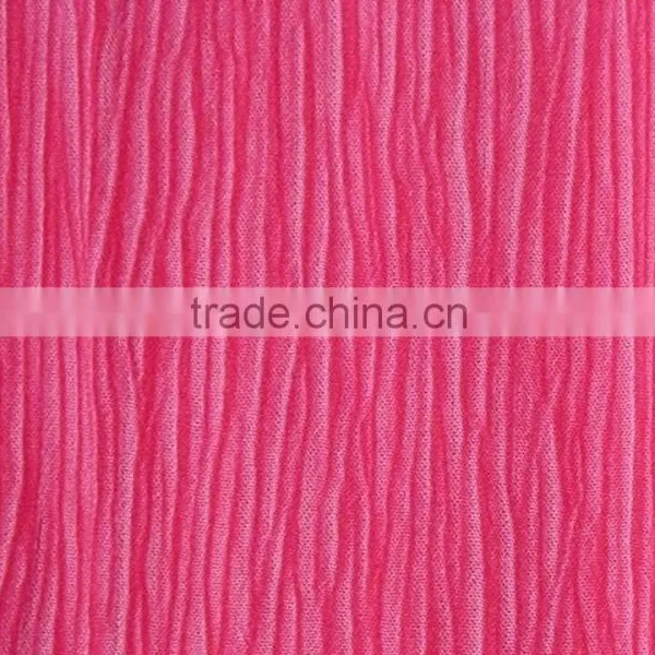 China Fabric Manufacturer Oeko-tex Standard Solid Crinkle Viscose Fabric, 30*24 135gsm Dyed Rayon Crepe Fabric photo-2