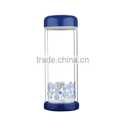 Heat Resistance Double Wall Glass Bottle Dual Insulated White Glass Bottle photo-4