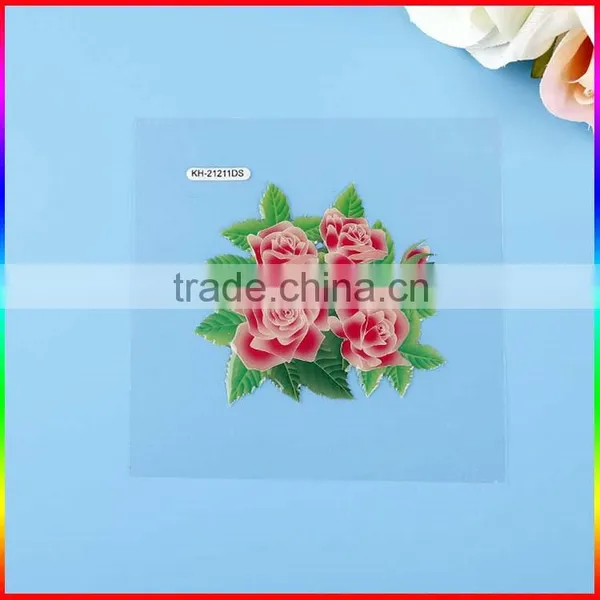 Beautiful Flowers PVC Stickers, Crystal Vinyl Stickers photo-4