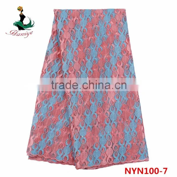 NYN100 Softable Tulle Lace for Party French Lace Fabric Jacquard African Net Lace Fabric photo-3