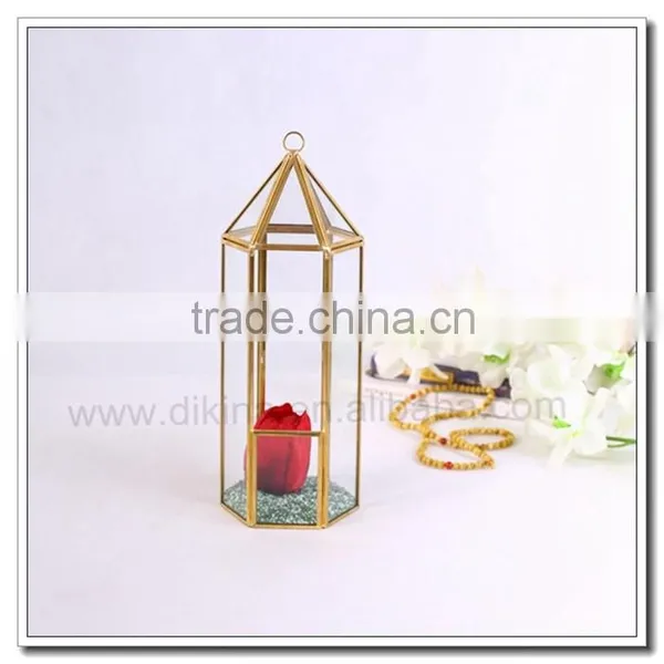 Brass Copper Bronze Rose Gold Silver Plated Jewelry Stand~ Bouquet Stand- Crystal Moments - Glass Geometric Crystal Flower Stand photo-6