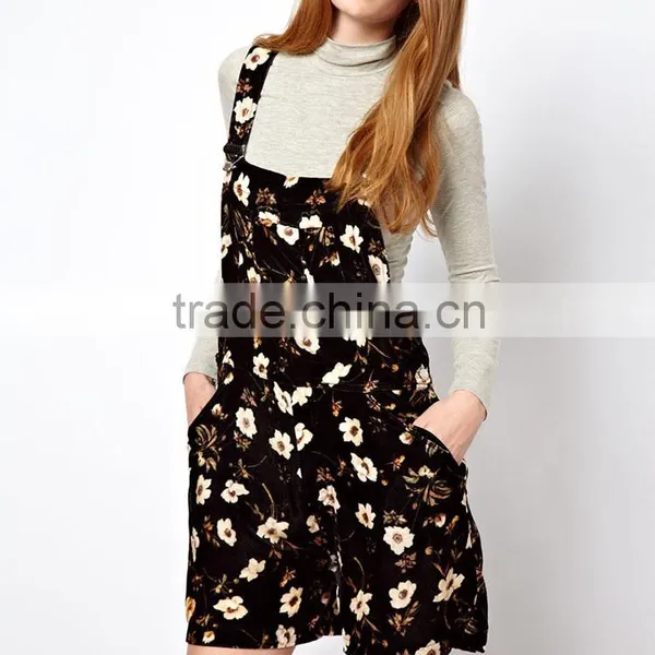 Dungaree Printed Clothing Spaghetti Strap Casual Dress photo-2
