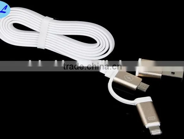 Two-in-one Usb Cable Male to Micro 5pin to I5/I6 With Aluminum Shell photo-4