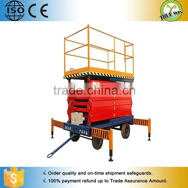 Truewin CE Approved Trailer Mobile Electric Hydraulic Scissor Lift for Sale photo-4