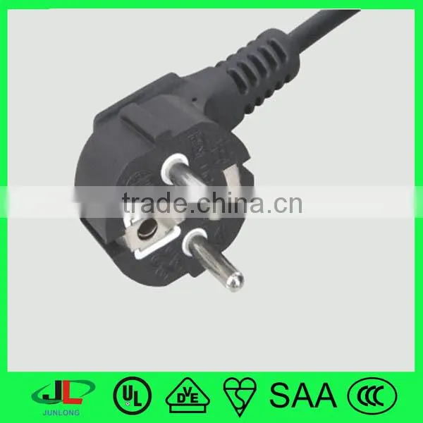 Europe VDE Certification France 90 Degree Schuko 3 Pin Electric Plug With High Quality VDE Eletrical Power Cable Wire photo-5