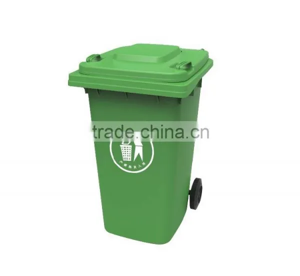 360L Plastic Trashcan With Two Wheels Dustbin Rubbish Bin