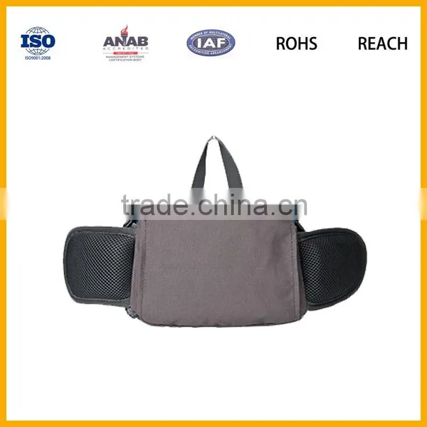 Fashionable Multilayer Nylon Material Cycling Zipper Waist Bag With Small Pocket for Mobile Phone photo-3