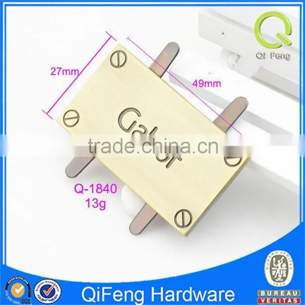 Q-1840 Handbag Logo Plate, Engraved Metal Tags,brand Handbag Logo Tag photo-2