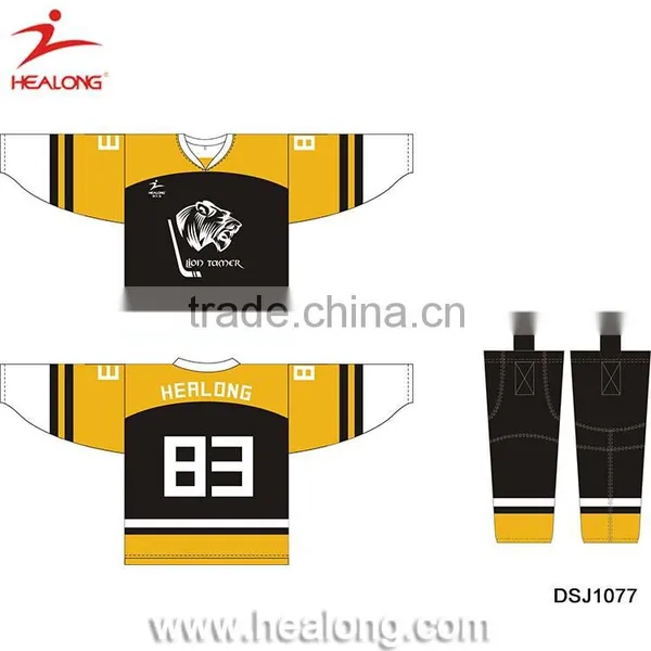 China Factory Custom Sublimaiton Ice Hockey Jersey Cheap Equipment photo-3