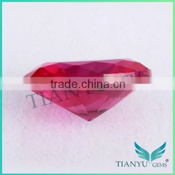 2015 Wholesale Loose Gemstones 5# Oval Shape Synthetic Ruby Corundum Red Ruby Price photo-3