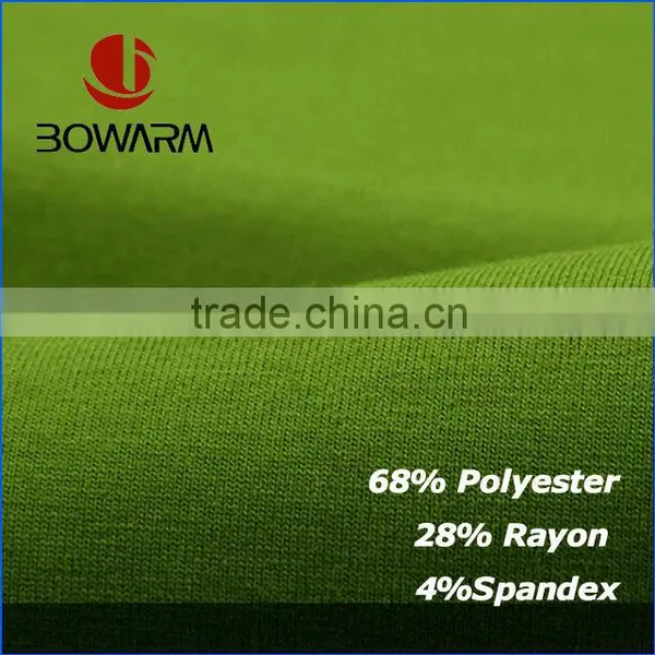68% Polyester 28% Rayon 4% Spandex Jersey Fabric For Men's Garments