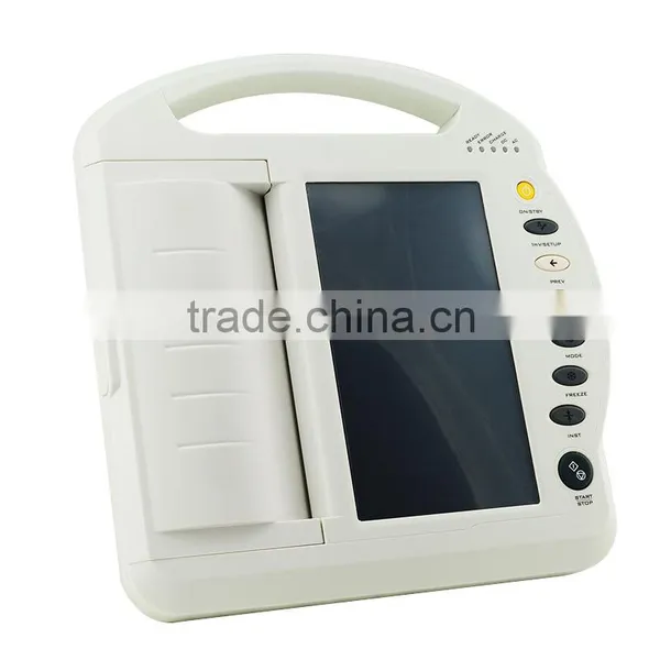Manual/Auto/Analysis Modes LCD Display Touch Screen Digital 12-channel Electrocardiograph photo-2