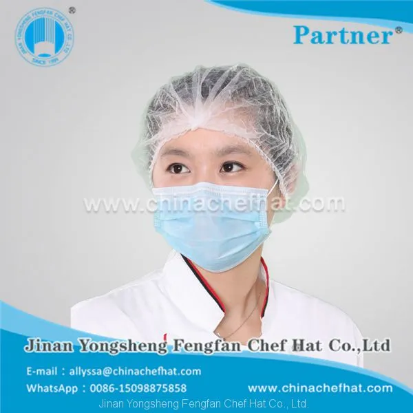 10g Non Woven Mop Cap White/ Blue/black/green Hairnet( Single Elastic) photo-2