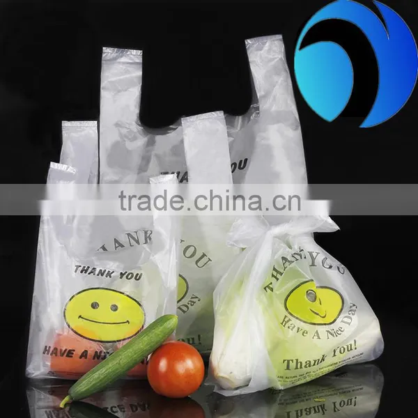 China Factory Producing HDPE Plastic t Shirt Bag Poly Shopping Bag