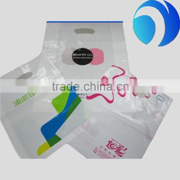2016 Wholesale Promotional Custom HDPE Poly Handle Plastic Bag photo-3