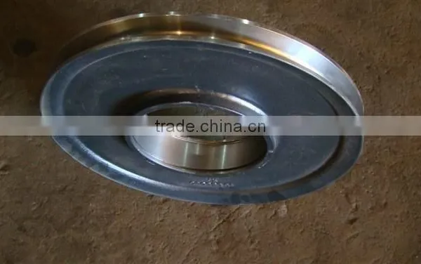 ISO 9001-2008 v Belt Pulley Four Spoked Style Iron Cast Parts,crane Castings Parts,cast Iron photo-4