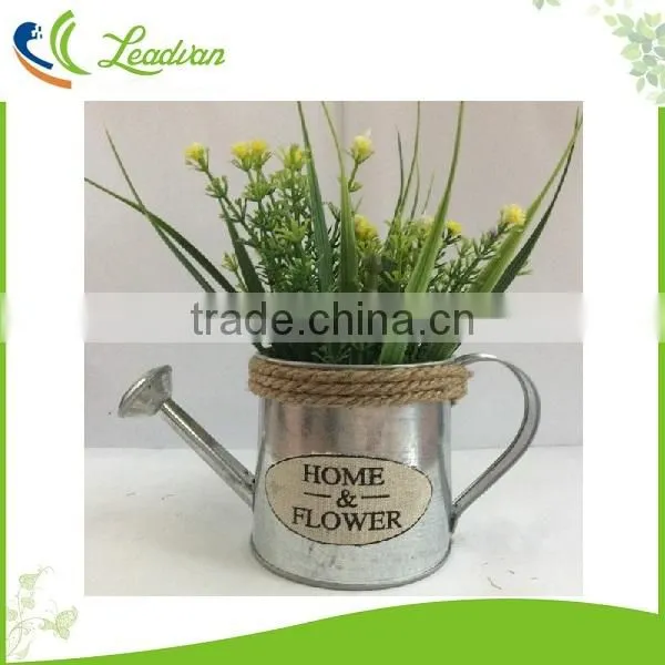 Antique Garden Decorative Metal Mini Little Small Kids Watering Can With Handle Garden Storage Watering Pot photo-2