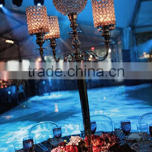 Hot!! Wedding Crystal Candelabra on Sale , Decorative Wedding Table Candelabra Centerpiece, photo-3