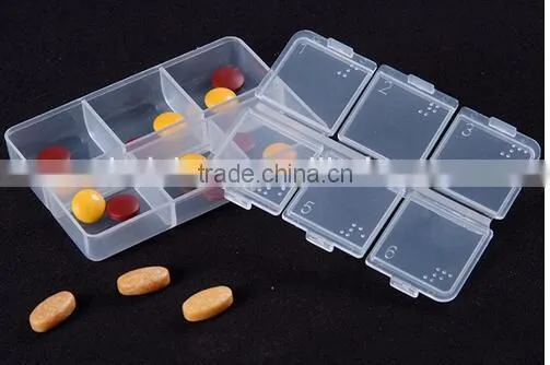 Cy275 Mini Portable Clear Empty Braille 6 Cells Pill Medicine Drug Storage Case Box photo-6