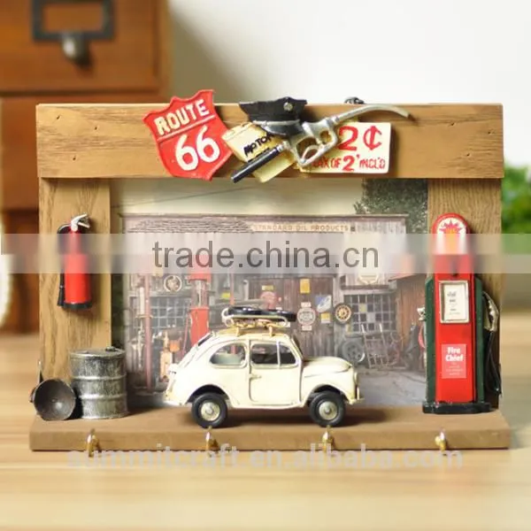 Metal Car Wall Decor Shabby Chic Wall Hanging Craft for Kids photo-2
