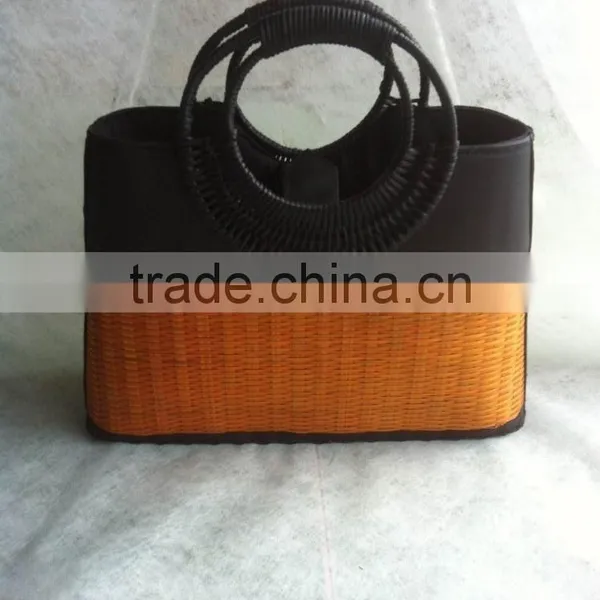 High Quality Best Selling Bamboo Handbag With Colorful Clothing From Vietnam photo-1