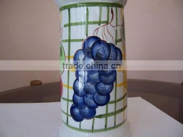 Decorative Ceramic Grapes Beer Growler photo-2