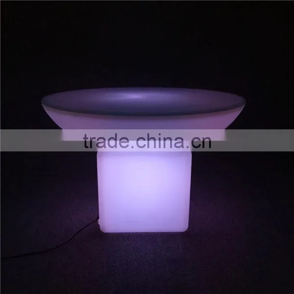 Used Coffee Shop Furniture Colorful Light up Furniture Glow Table With Rechargeable Battery photo-3