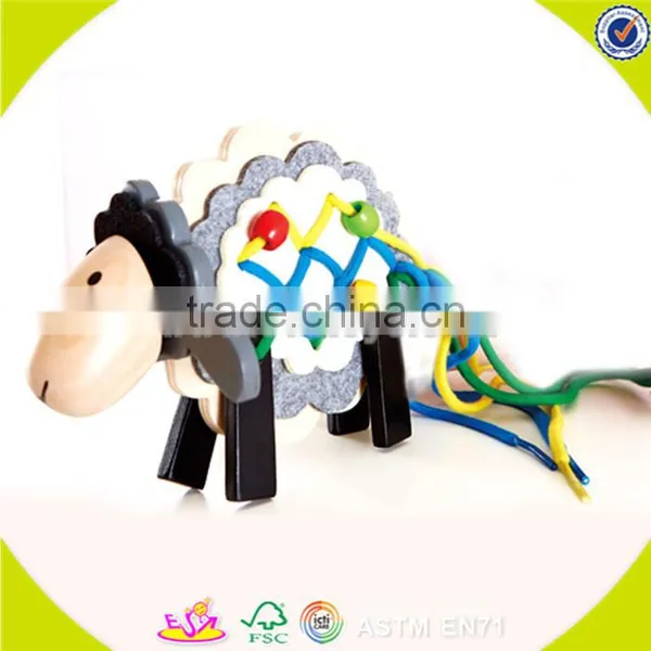 Wholesale Fashion Kids Wooden Threading Beads Popular Children Wooden Threading Beads W11E046 photo-2